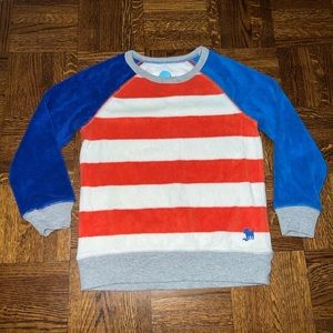 Mini Boden striped toweling sweatshirt 5-6